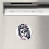 かわいらしカーニバルマスク女性スカルサンダー_コーブ マグネット (インサイチュ (食洗機))