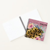 かわいらしガーリーアニマルプリント金ゴールドグリッタースケッチなし ノートブック (内部)
