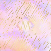 かわいらしガーリーグリッターピンク金ゴールドアニマルプリントグラム シール (正面)