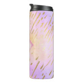 かわいらしガーリーグリッターピンク金ゴールドアニマルプリントグラム タンブラー (回転右)