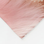 かわいらしガーリーバラ金ゴールドピンクホワイト フリースブランケット (角)