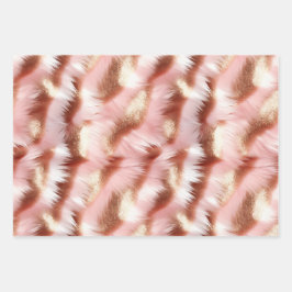 かわいらしガーリーバラ金ゴールドピンクホワイト ラッピングペーパーシート