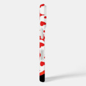 かわいらしガーリーパーソナライズされた赤と白 Case-Mate iPhoneケース (裏面 / 右)