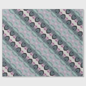 かわいらしギフトWrpのパターン（の模様が）あるティール（緑がかった色）緑 ラッピングペーパー (フラット)