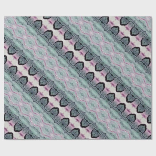 かわいらしギフトWrpのパターン（の模様が）あるティール（緑がかった色）緑 ラッピングペーパー (フラット)