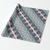かわいらしギフトWrpのパターン（の模様が）あるティール（緑がかった色）緑 ラッピングペーパー (アンロールド)