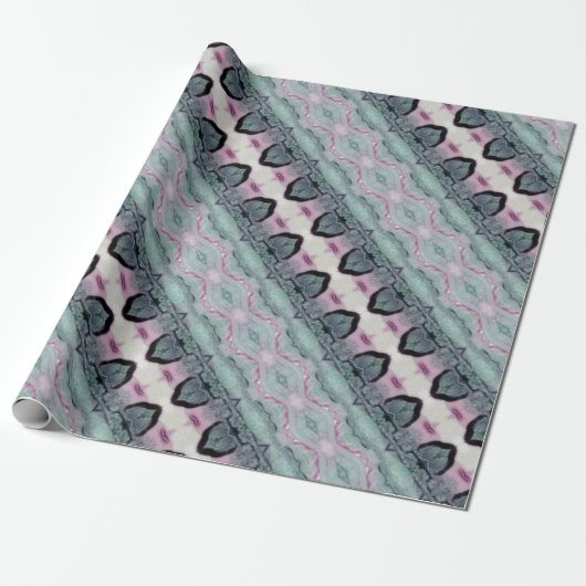 かわいらしギフトWrpのパターン（の模様が）あるティール（緑がかった色）緑 ラッピングペーパー (アンロールド)
