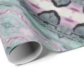 かわいらしギフトWrpのパターン（の模様が）あるティール（緑がかった色）緑 ラッピングペーパー (ロールコーナー)