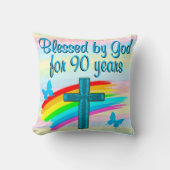 かわいらしクリスチャン90th誕生日恵み枕 クッション (正面)
