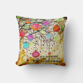 かわいらしクリスマスオーナメントのカラフル吸光度 クッション (正面)