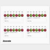 かわいらしクリスマスギフトタグ 長方形シール (シート)