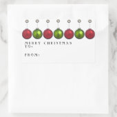 かわいらしクリスマスギフトタグ 長方形シール (バッグ)