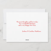 かわいらしクリスマスツリーライトスフォトフラット シーズンカード (裏面)