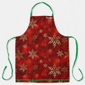 かわいらしクリスマスホリデーホステスエプロン名前をカスタムする エプロン (正面)