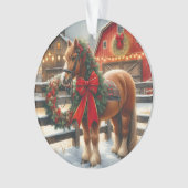 かわいらしクリスマスホースフェスティバル農場 オーナメント (正面)