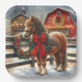 かわいらしクリスマスホースフェスティバル農場 ペーパープレート (正面)