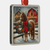 かわいらしクリスマスホースフェスティバル農場 メタルオーナメント (右)