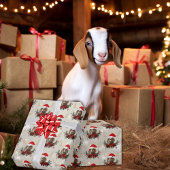 かわいらしクリスマスヤギのボーアキッドリーススモール ラッピングペーパー