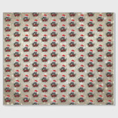 かわいらしクリスマスヤギNubianキッドリーススモール ラッピングペーパー (フラット)