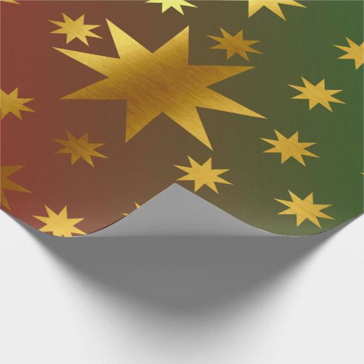 かわいらしクリスマス星飾り包装紙 ラッピングペーパー (角)