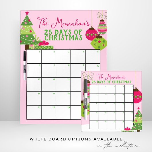 かわいらしクリスマス活動のピンク25日 台座サイン