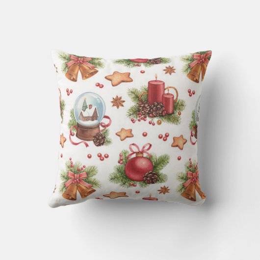 かわいらしクリスマス用角枕 クッション (裏面)