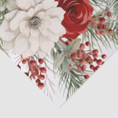 かわいらしクリスマス花模様デコページティッシュペーパー 薄葉紙 (詳細)