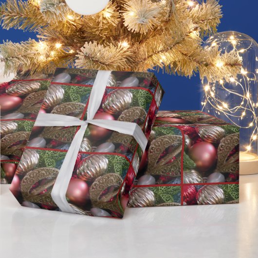 かわいらしクリスマス飾り包装紙 ラッピングペーパー (クリスマス)