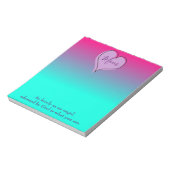 かわいらしグラデーションハート ノートパッド (回転)