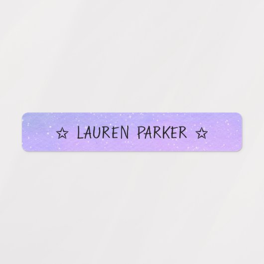 かわいらしグラデーション色コード付き星名防水 ラベル (デザイン1)