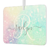 かわいらしグリッターホログラフィガーリーー虹色 カーエアーフレッシュナー (左)