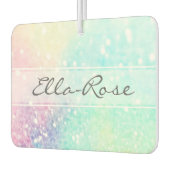 かわいらしグリッターホログラフィガーリーー虹色 カーエアーフレッシュナー (左)