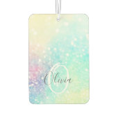 かわいらしグリッターホログラフィガーリーー虹色 カーエアーフレッシュナー (裏面)