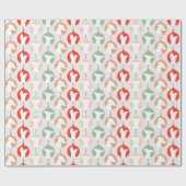 かわいらしグレイイタリアンハウンドオーナメントラッピング紙 ラッピングペーパー (フラット)