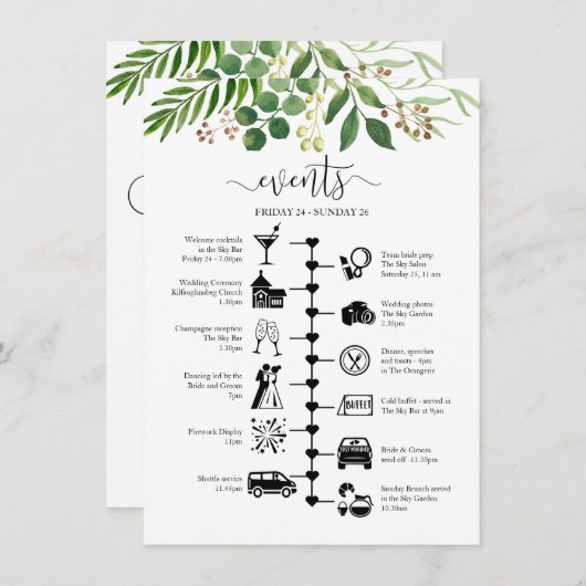 かわいらしグ結婚リーズゲスト日程 アドバイスカード (正面/裏面)