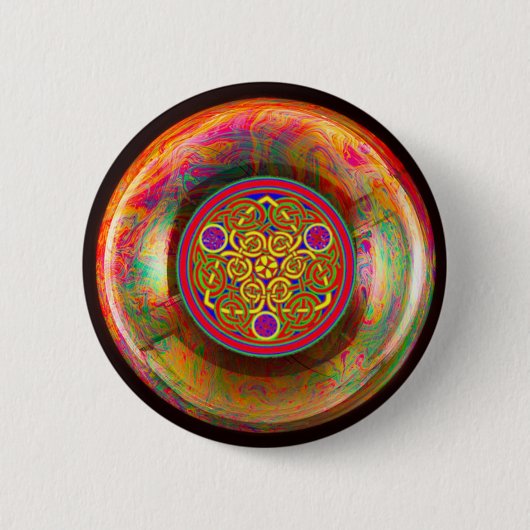 かわいらしケルト結び目模様 缶バッジ (正面)