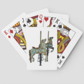 かわいらしゴーメリーラウンド回転木馬ウマ トランプ (裏面)