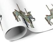 かわいらしゴーメリーラウンド回転木馬ウマ ラッピングペーパー (ロールコーナー)