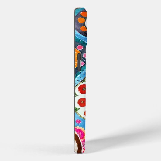 かわいらしサイケデリックフローラ鮮やかフォーク Case-Mate iPhoneケース (裏面 / 右)