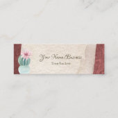 かわいらしサボテンと花 – Stucco Soutwestern スキニー名刺 (正面)