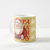 かわいらしサンタクロースクール文字レッド伝統的 コーヒーマグカップ (正面左)
