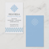 かわいらしシンプルスタイリッシュモダン淡い色のベビーブルー 名刺 (正面/裏面)