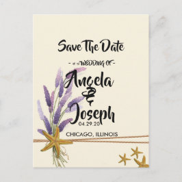 かわいらしシンプルスターフィッシュ保存日 案内ポストカード