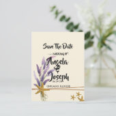 かわいらしシンプルスターフィッシュ保存日 案内ポストカード (スタンド正面)