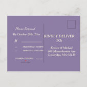 かわいらしシンプルスターフィッシュRSVP インビテーションポストカード (裏面)