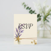 かわいらしシンプルスターフィッシュRSVP インビテーションポストカード (スタンド正面)