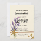 かわいらしシンプルヒトデ卒業 招待状 (正面)