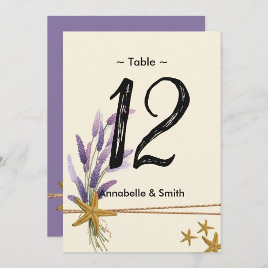 かわいらしシンプルヒトデ 招待状 (正面/裏面)