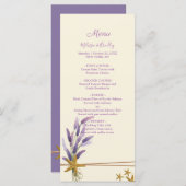 かわいらしシンプル結婚Starfishのメニュー プログラム (正面/裏面)