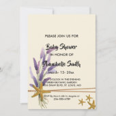 かわいらしシンプルStarfish Baby Shour 招待状 (正面)